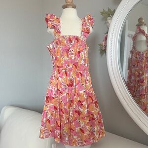 Copper Key Pink and Orange Floral Dress